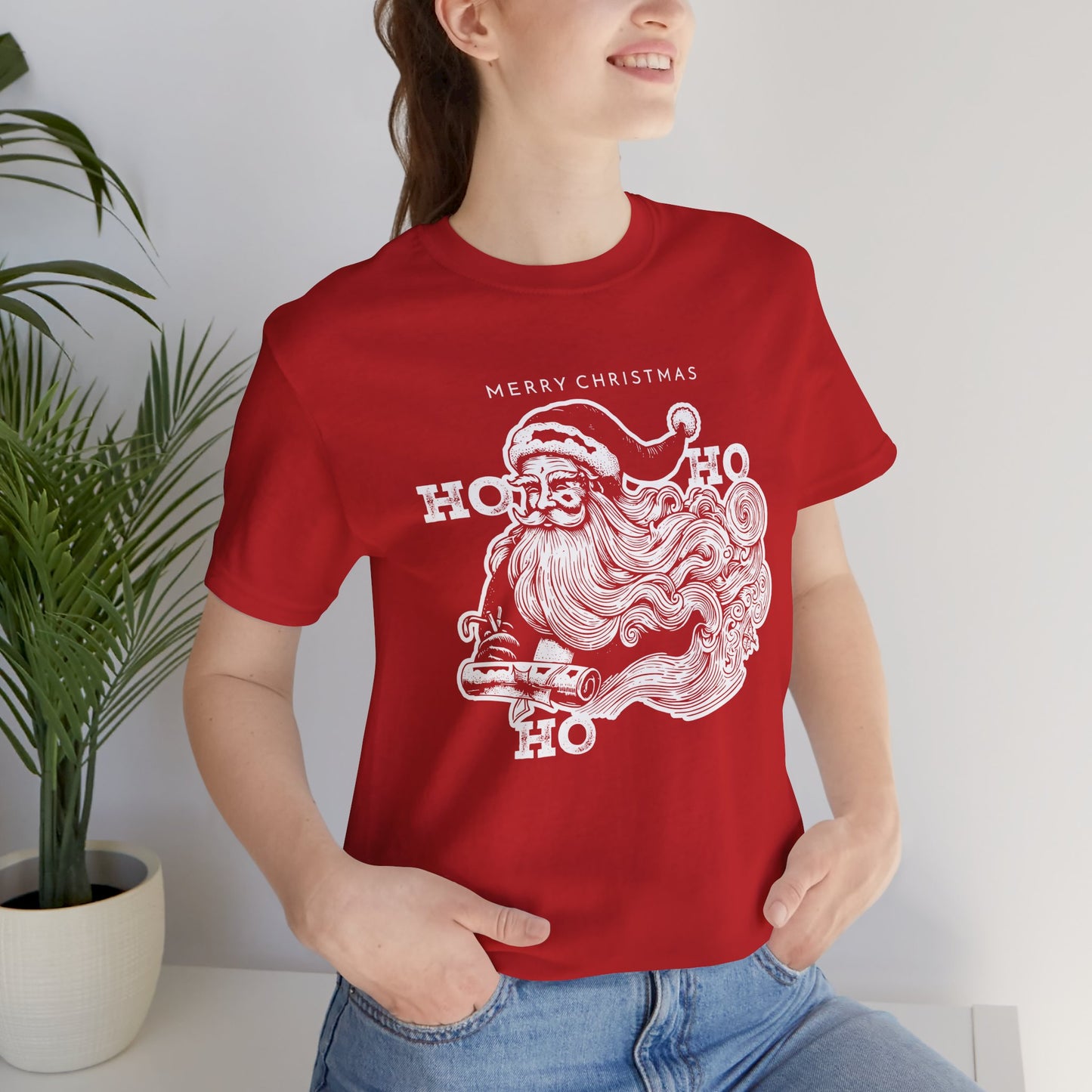 Vintage Santa Claus "Ho Ho Ho" Christmas T-Shirt – Retro Merry Christmas Holiday Tee