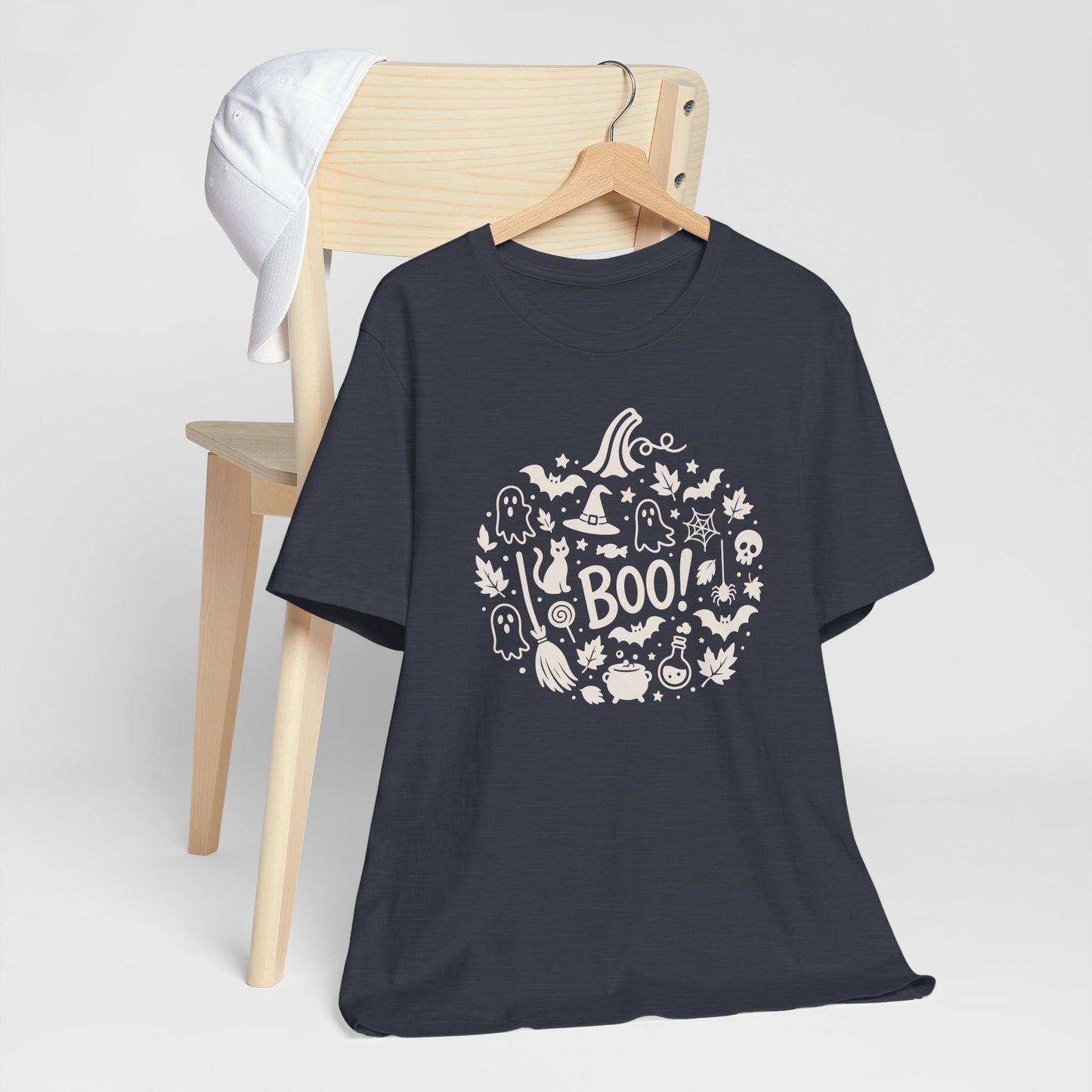 Boo Halloween Shirt - Cute Spooky Graphic Tee for Adults