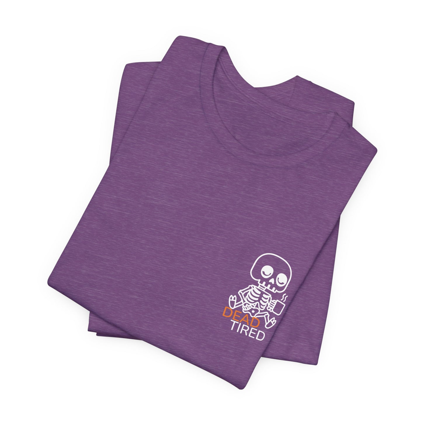 Dead Tired Skeleton Coffee T-Shirt – Funny & Spooky Vibes