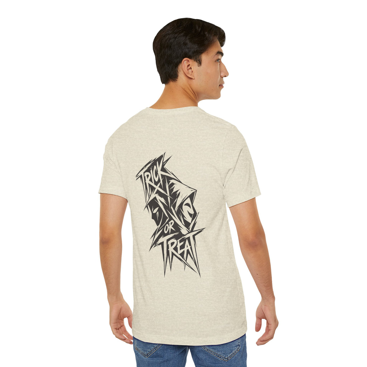 Trick or Treat Halloween Shirt - Spooky Back Print Graphic Tee