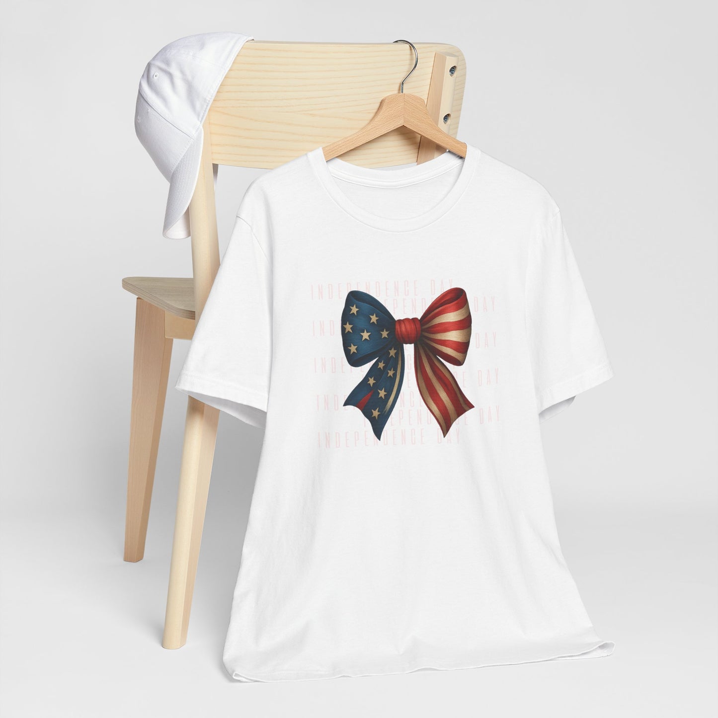 4th of July T-Shirt – Patriotic Bow Coquette Style