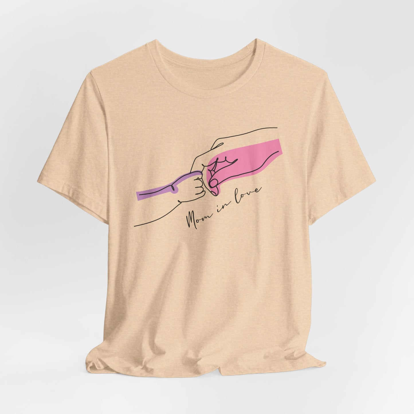 Mother and Child Line Art T-Shirt – Minimalist Mom Love Graphic Tee