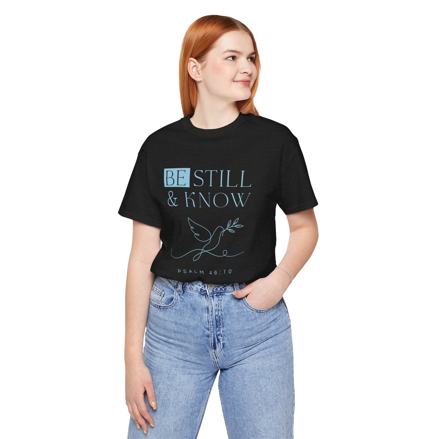 Be Still & Know Psalm 46:10 Christian Dove Graphic Tee