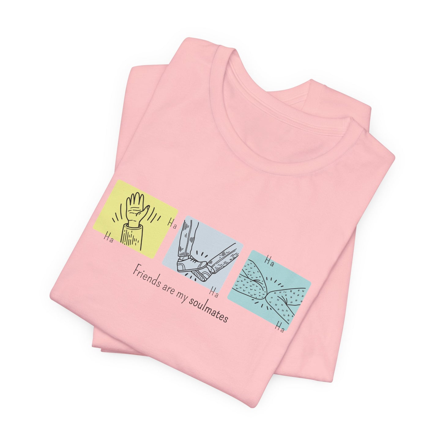 Friends Moments T-Shirt – Minimalist Friendship Illustration