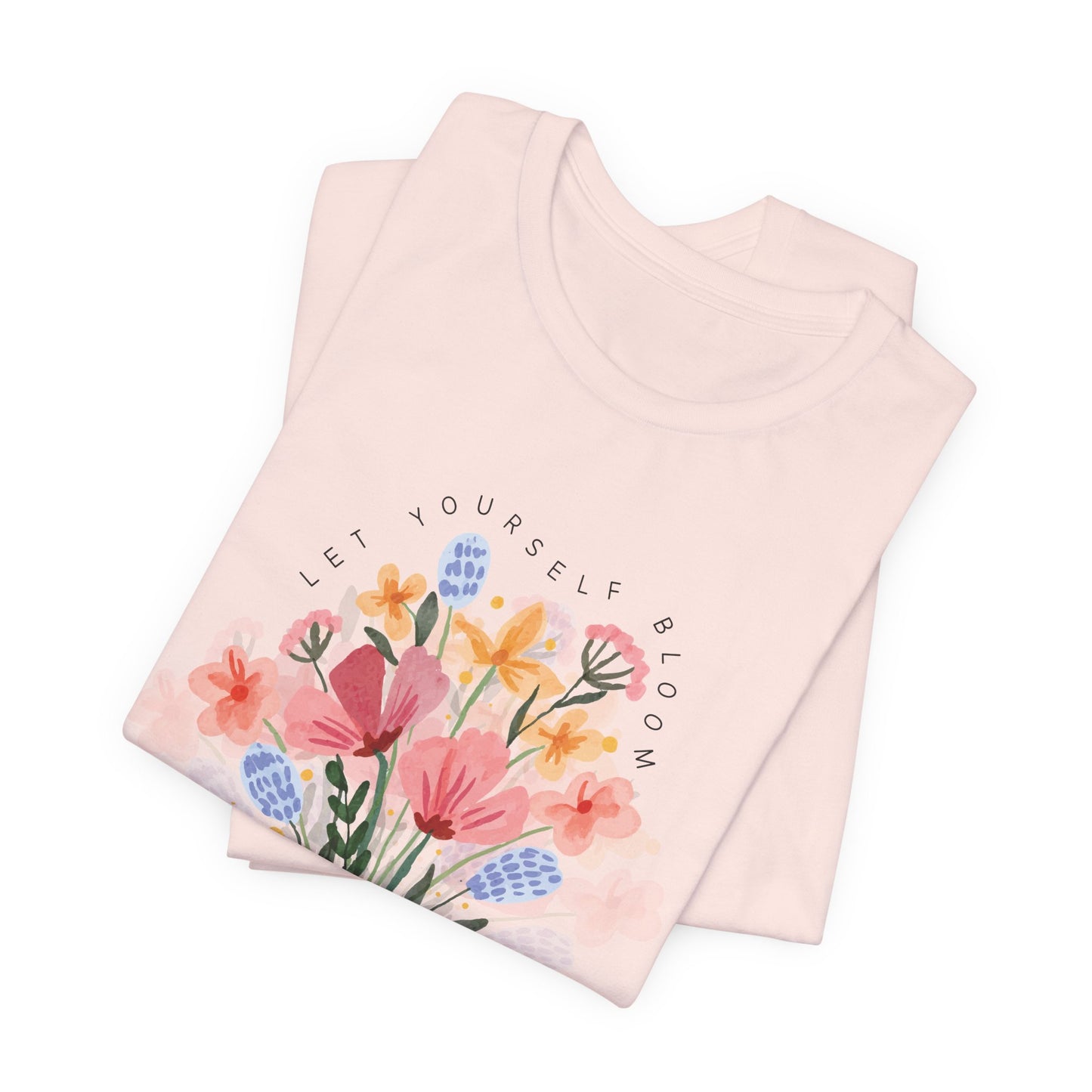 Watercolor Floral Bouquet T-Shirt – Soft Artistic Nature Tee