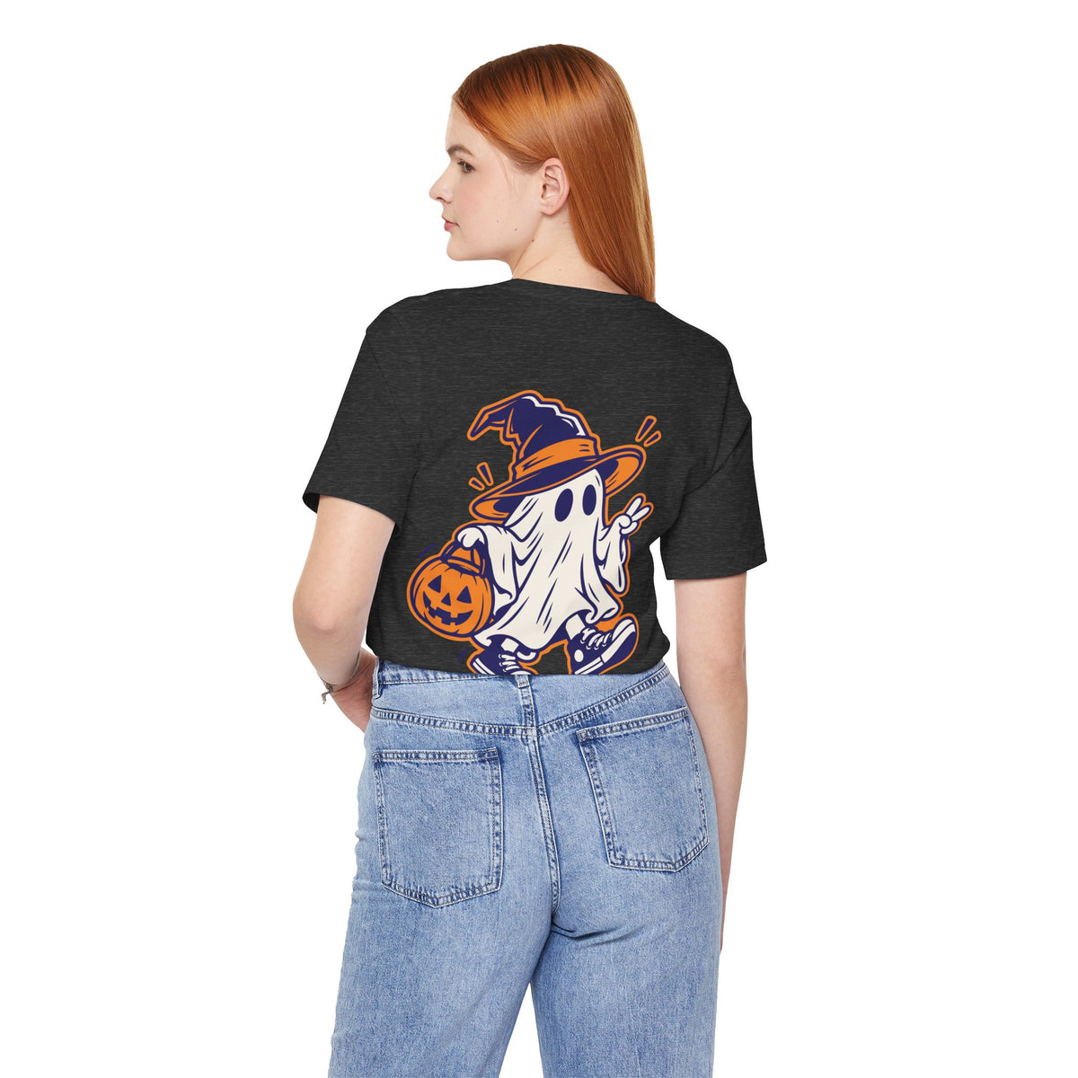 Cute Ghost Halloween Shirt – Witch & Pumpkin Spooky Graphic Tee