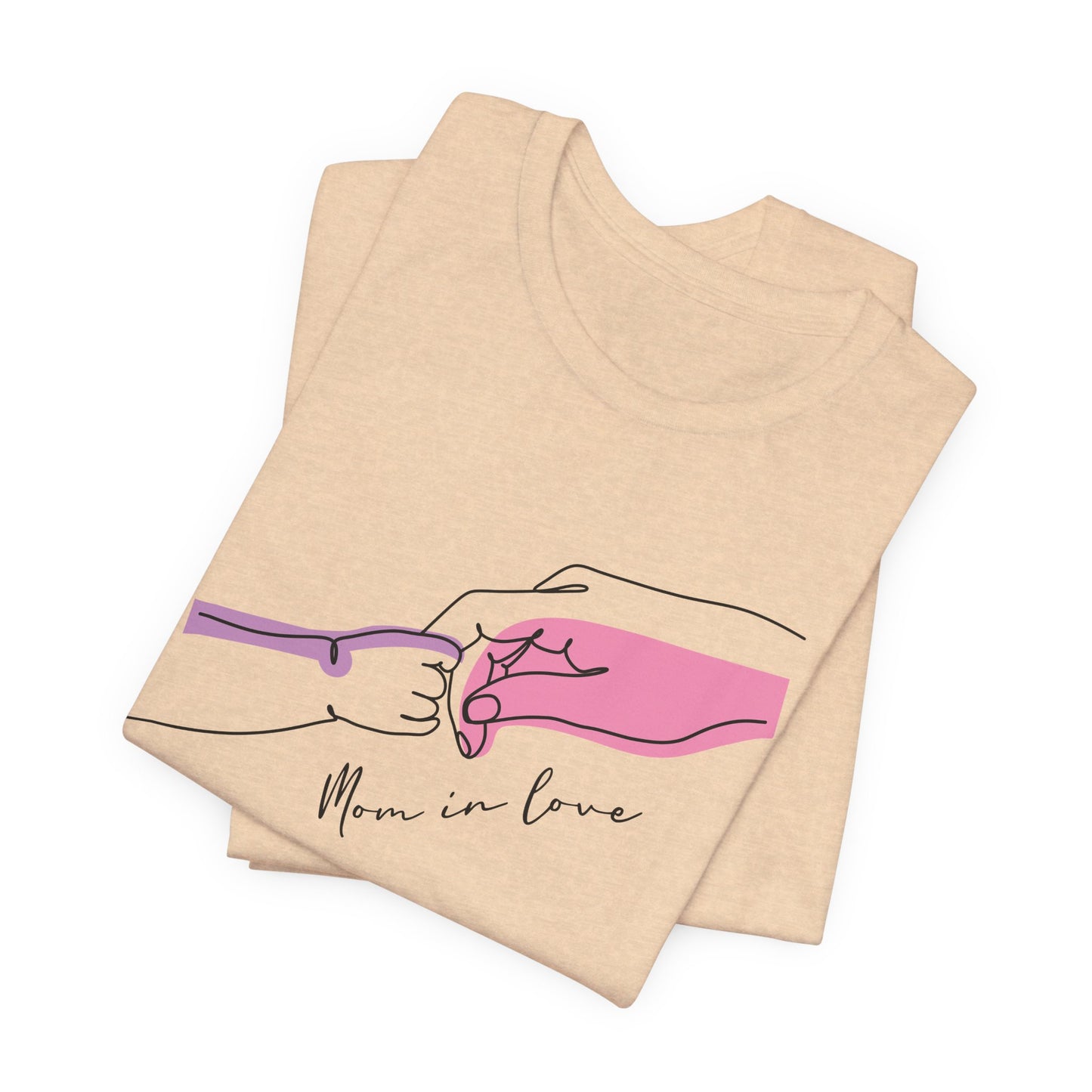 Mother and Child Line Art T-Shirt – Minimalist Mom Love Graphic Tee