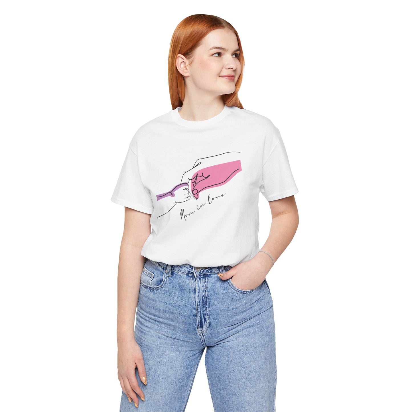 Mother and Child Line Art T-Shirt – Minimalist Mom Love Graphic Tee