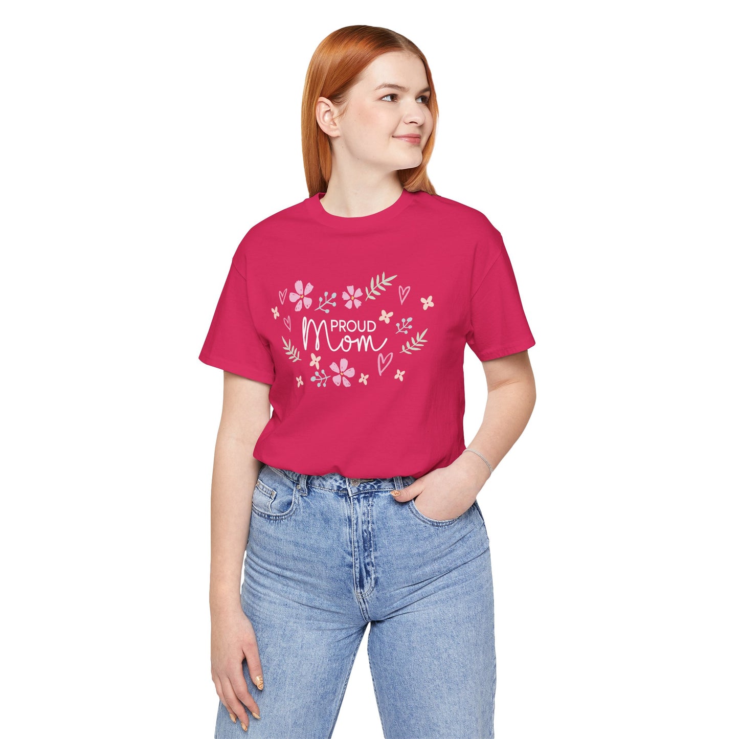 Proud Mom Flower Graphic Tee – Sweet Mother’s Day Shirt for Women