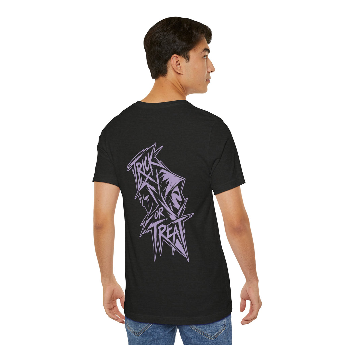 Trick or Treat Halloween Shirt - Spooky Back Print Graphic Tee