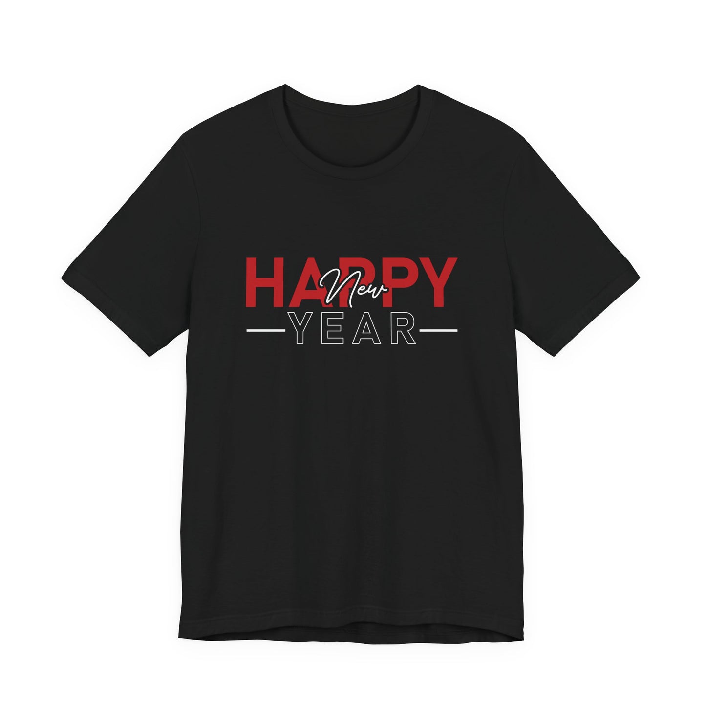 Happy New Year T-Shirt – Modern Minimalist New Year Celebration Tee