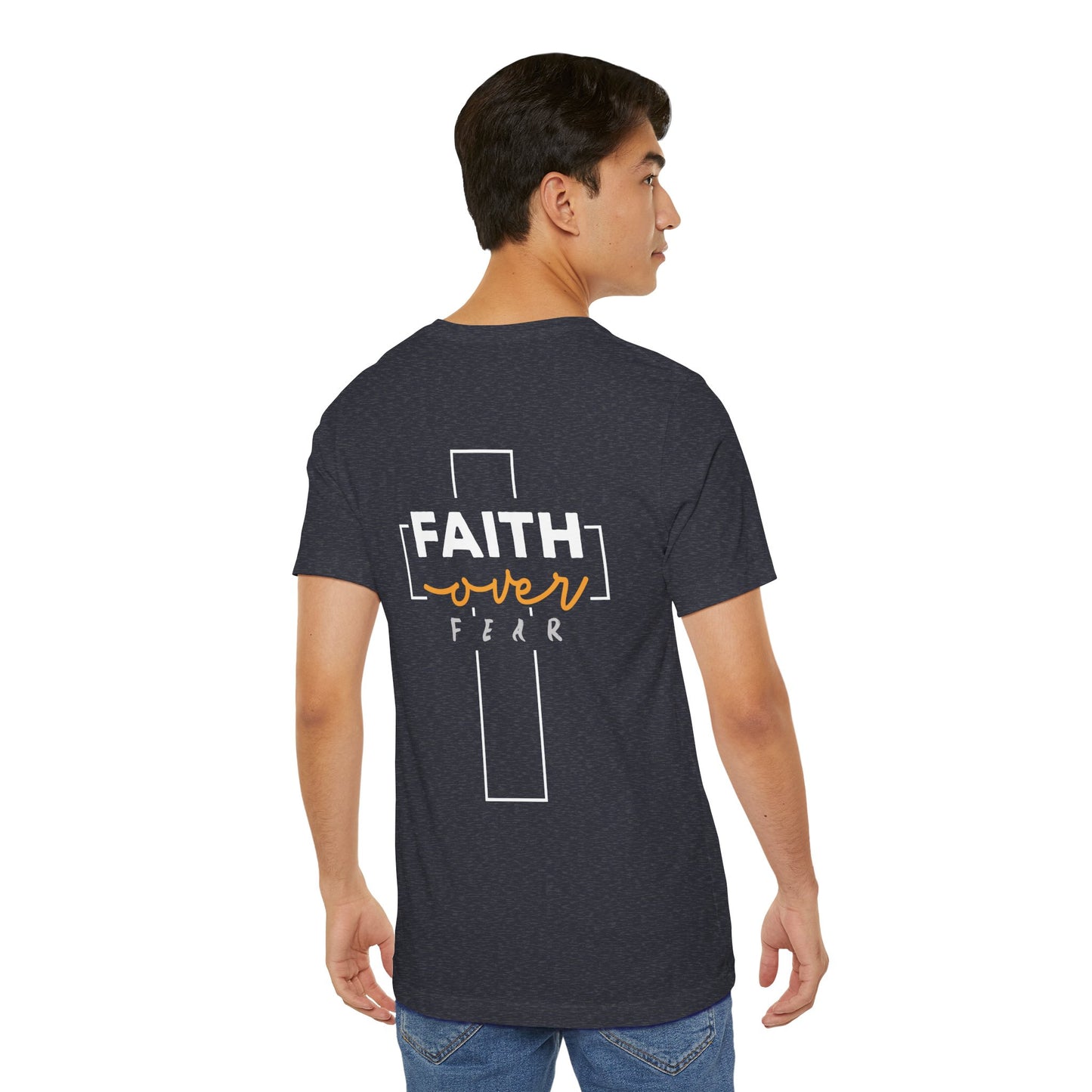 Faith Over Fear Christian T-Shirt - Faith Based Inspirational Graphic Tee for Men & Women