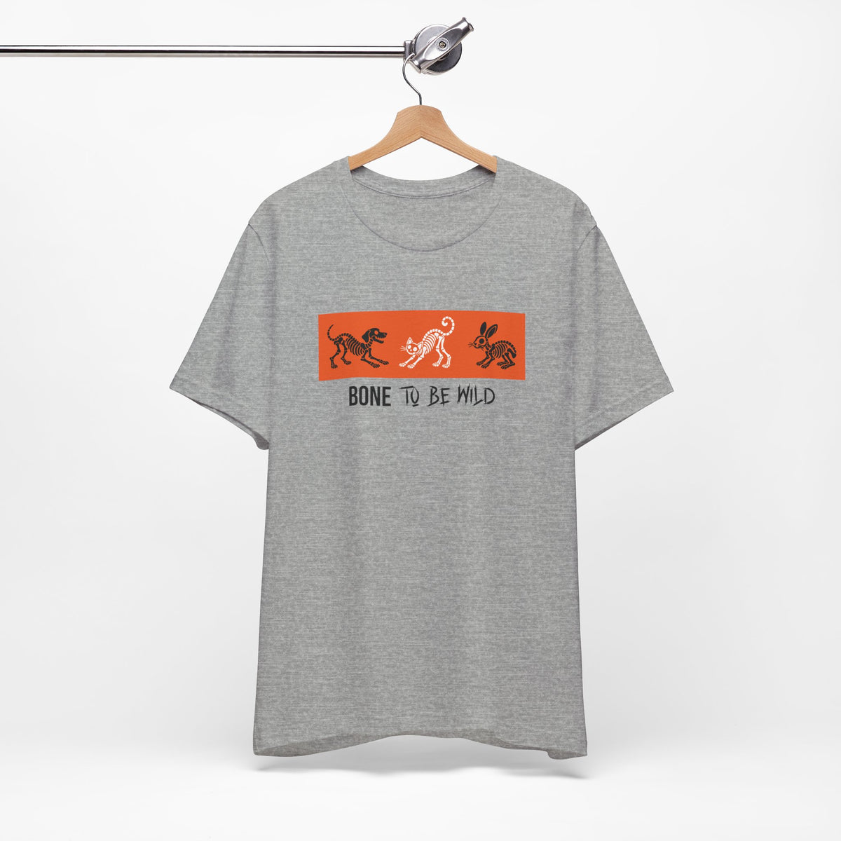 Skeleton Animals Halloween Shirt - Dog, Cat & Bunny Graphic Tee