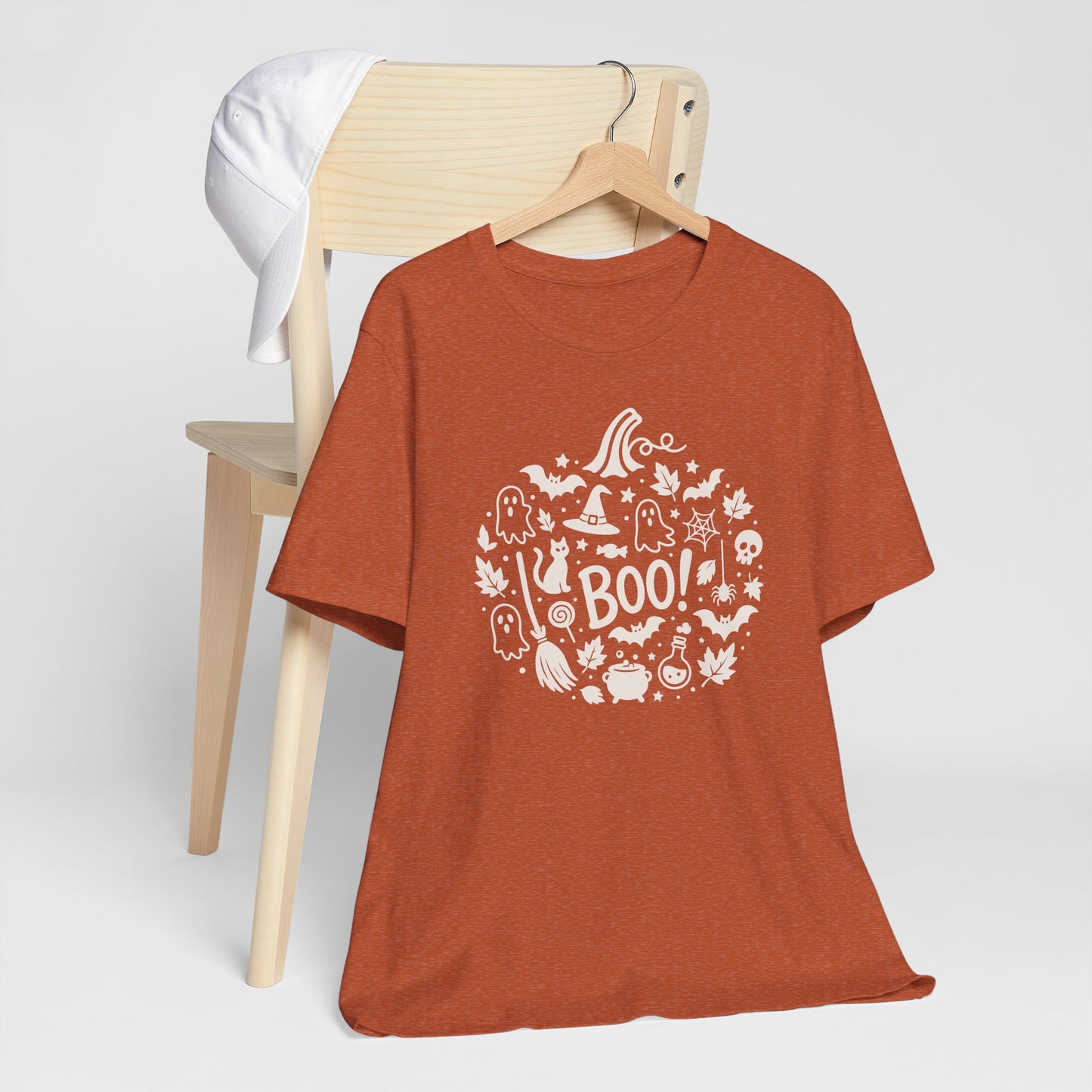 Boo Halloween Shirt - Cute Spooky Graphic Tee for Adults