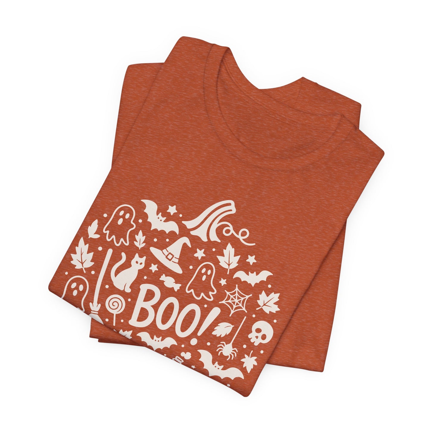 Boo Halloween Shirt - Cute Spooky Graphic Tee for Adults