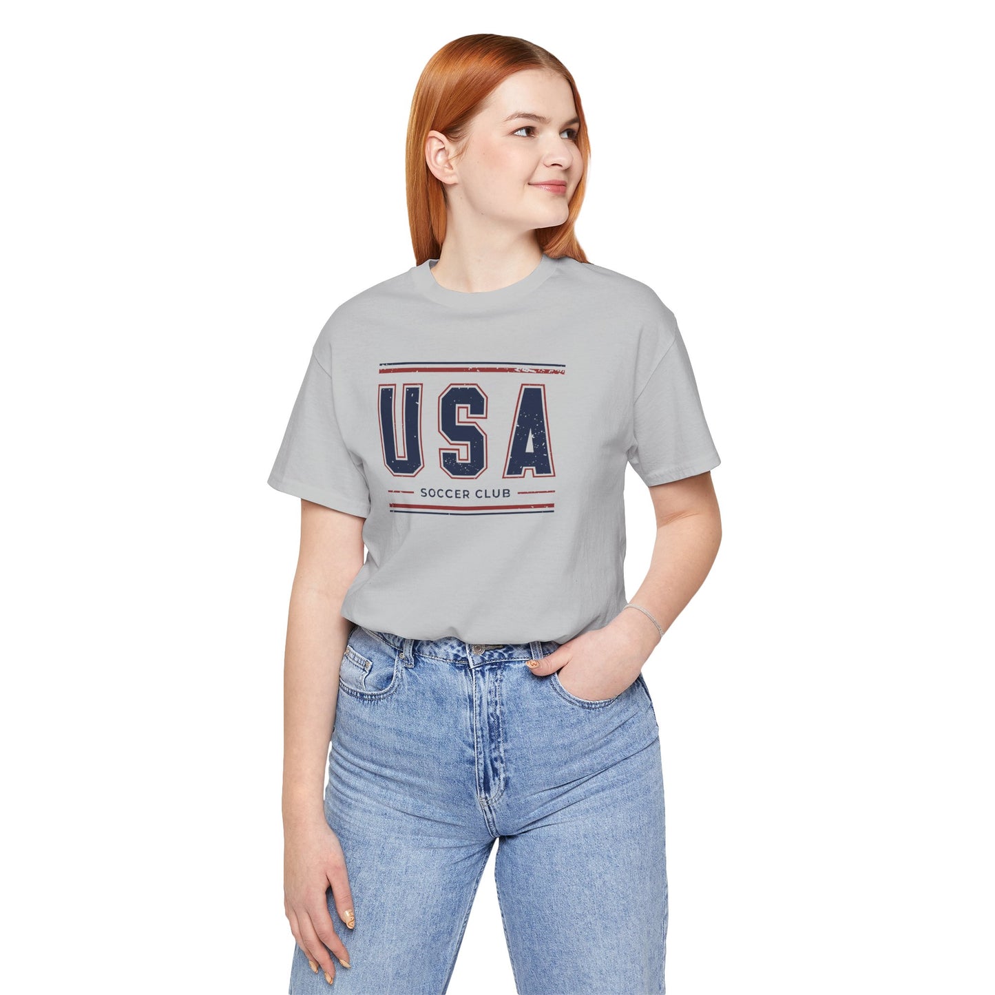 USA Soccer Club Shirt, Vintage USA Soccer Tee, American Soccer T-Shirt, Patriotic Sports Shirt, USA Fan Shirt