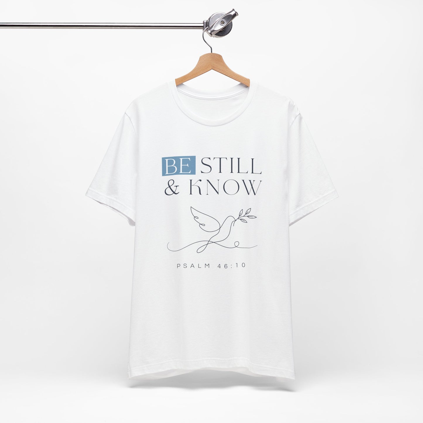 Be Still & Know Psalm 46:10 Christian Dove Graphic Tee