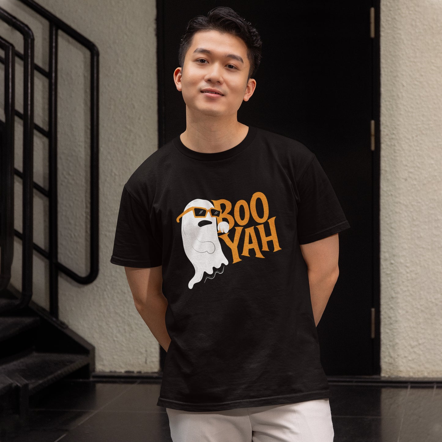 Boo Yah Ghost T-Shirt – Cool Spooky Vibes
