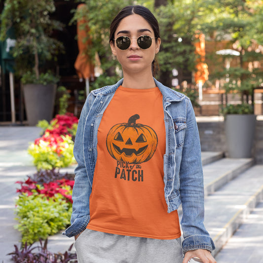 Pick of the Patch Pumpkin Halloween Shirt – Cute Jack-O’-Lantern Fall Tee
