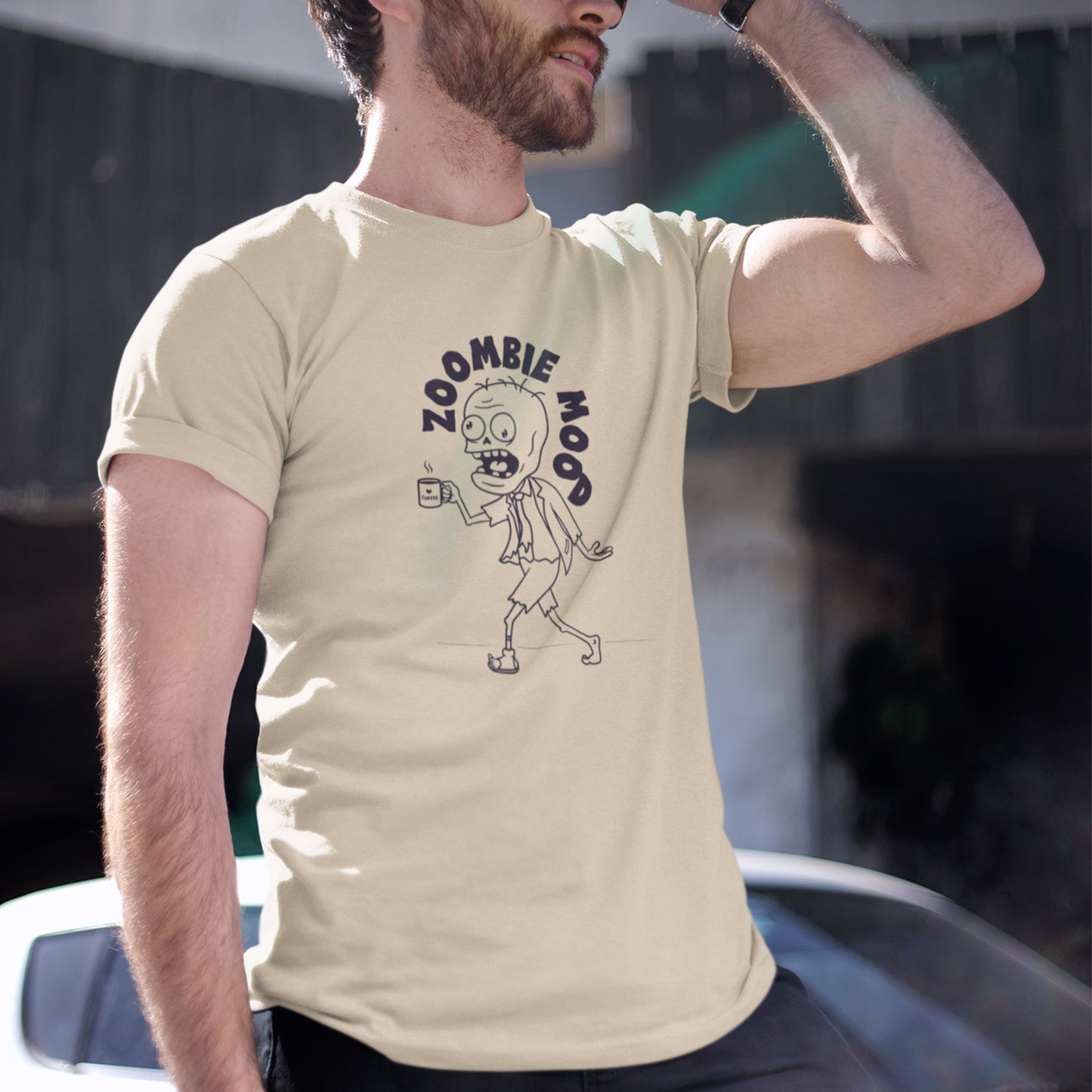 Zoombie Mood T-Shirt – For Coffee Lovers & Night Owls