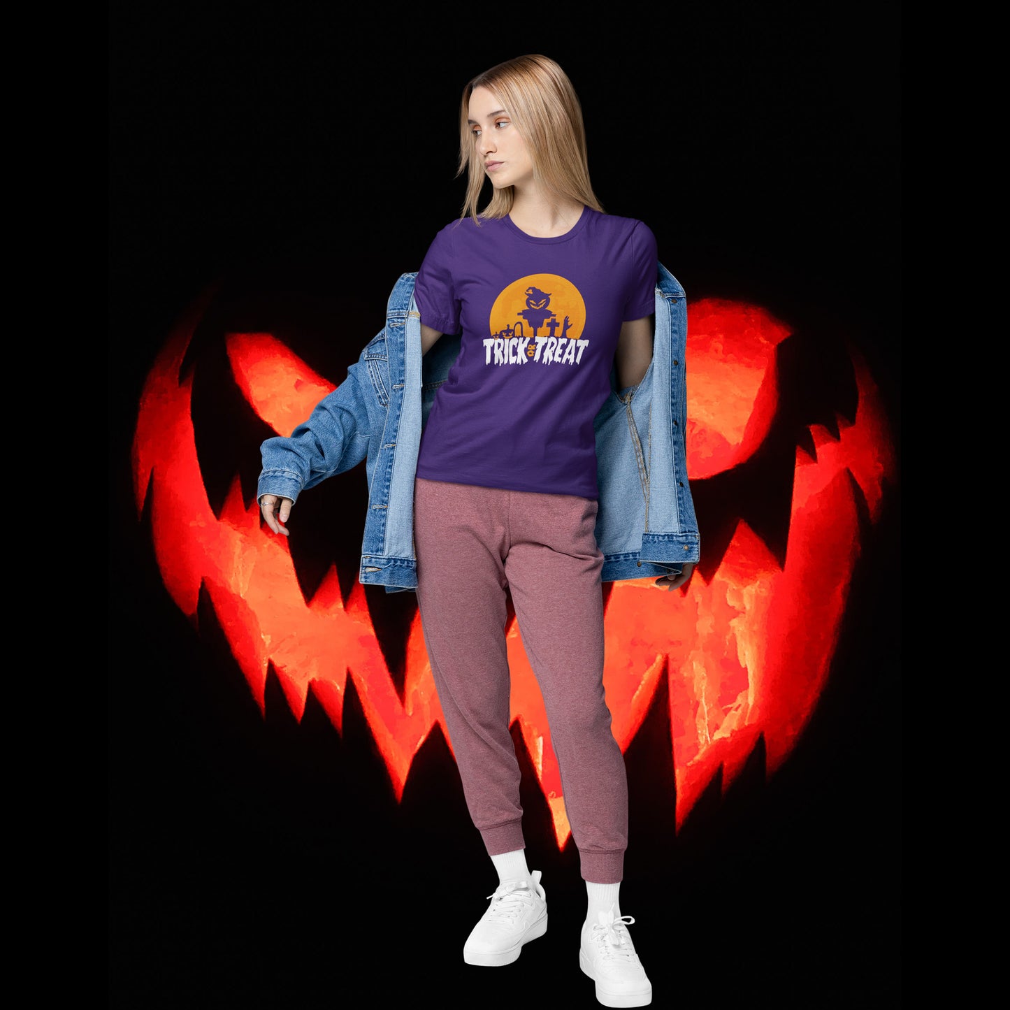 Trick or Treat T-Shirt – Fun Pumpkin and Graveyard Graphic Tee