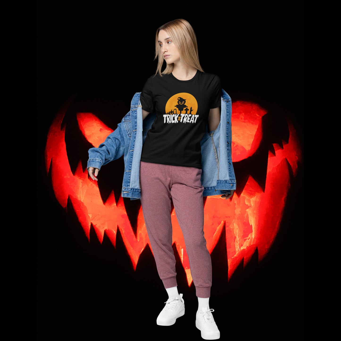 Trick or Treat T-Shirt – Fun Pumpkin and Graveyard Graphic Tee