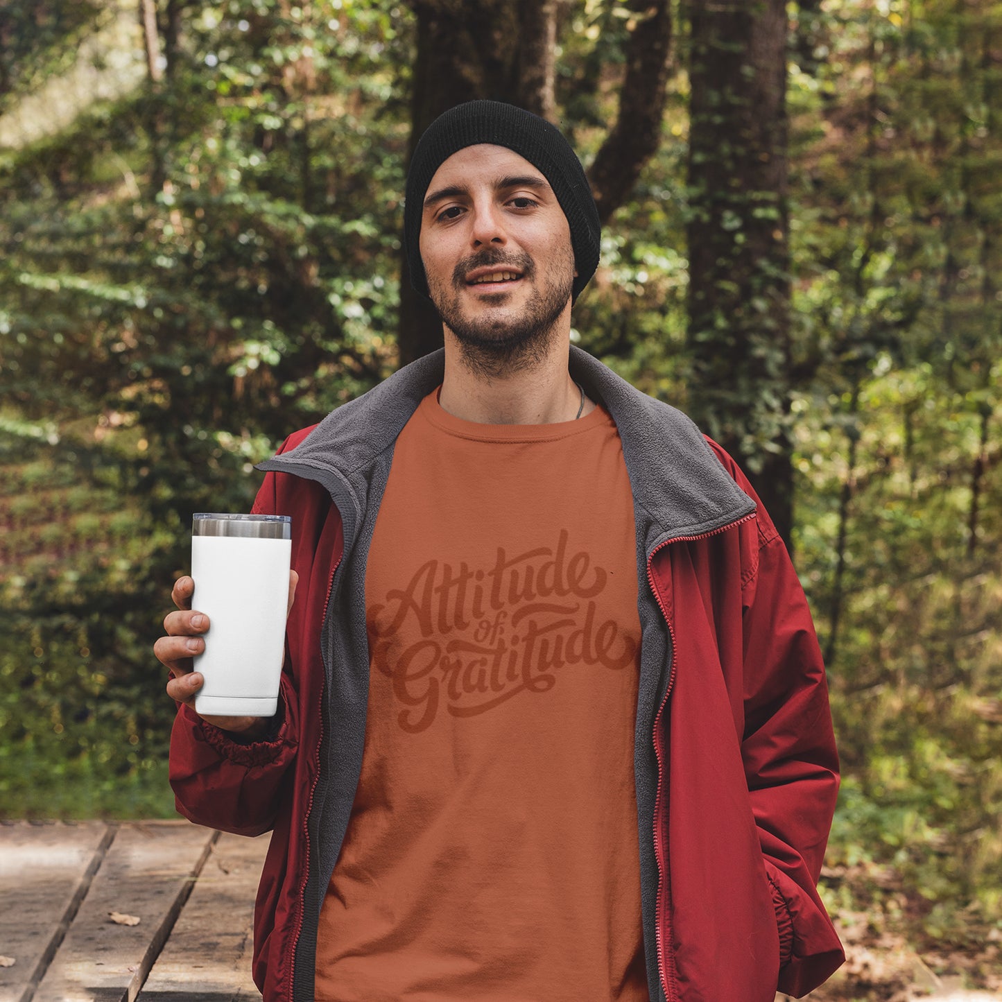 Attitude of Gratitude Shirt – Positive Thanksgiving Fall Tee with Inspirational Quote