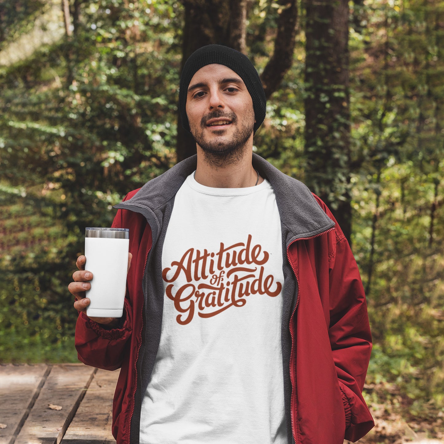 Attitude of Gratitude Shirt – Positive Thanksgiving Fall Tee with Inspirational Quote