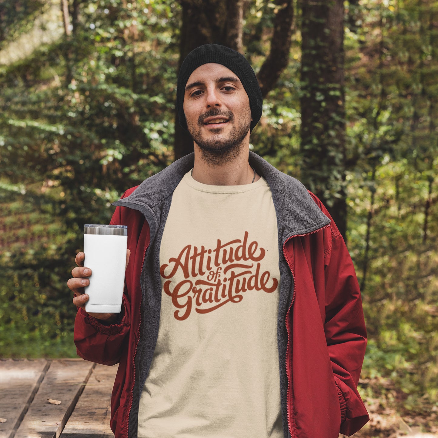 Attitude of Gratitude Shirt – Positive Thanksgiving Fall Tee with Inspirational Quote