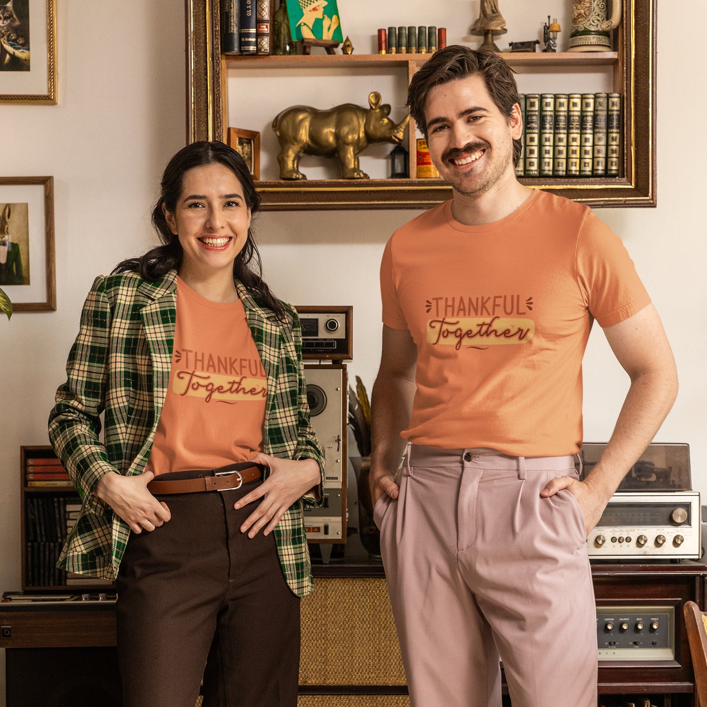 Thankful Together T-Shirt – Matching Thanksgiving Family Tee | Cozy Fall Gratitude Shirt