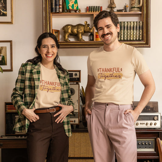 Thankful Together T-Shirt – Matching Thanksgiving Family Tee | Cozy Fall Gratitude Shirt