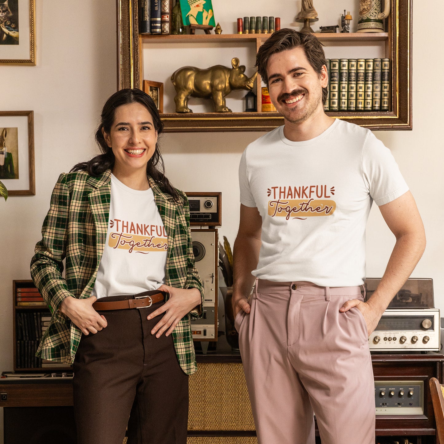 Thankful Together T-Shirt – Matching Thanksgiving Family Tee | Cozy Fall Gratitude Shirt