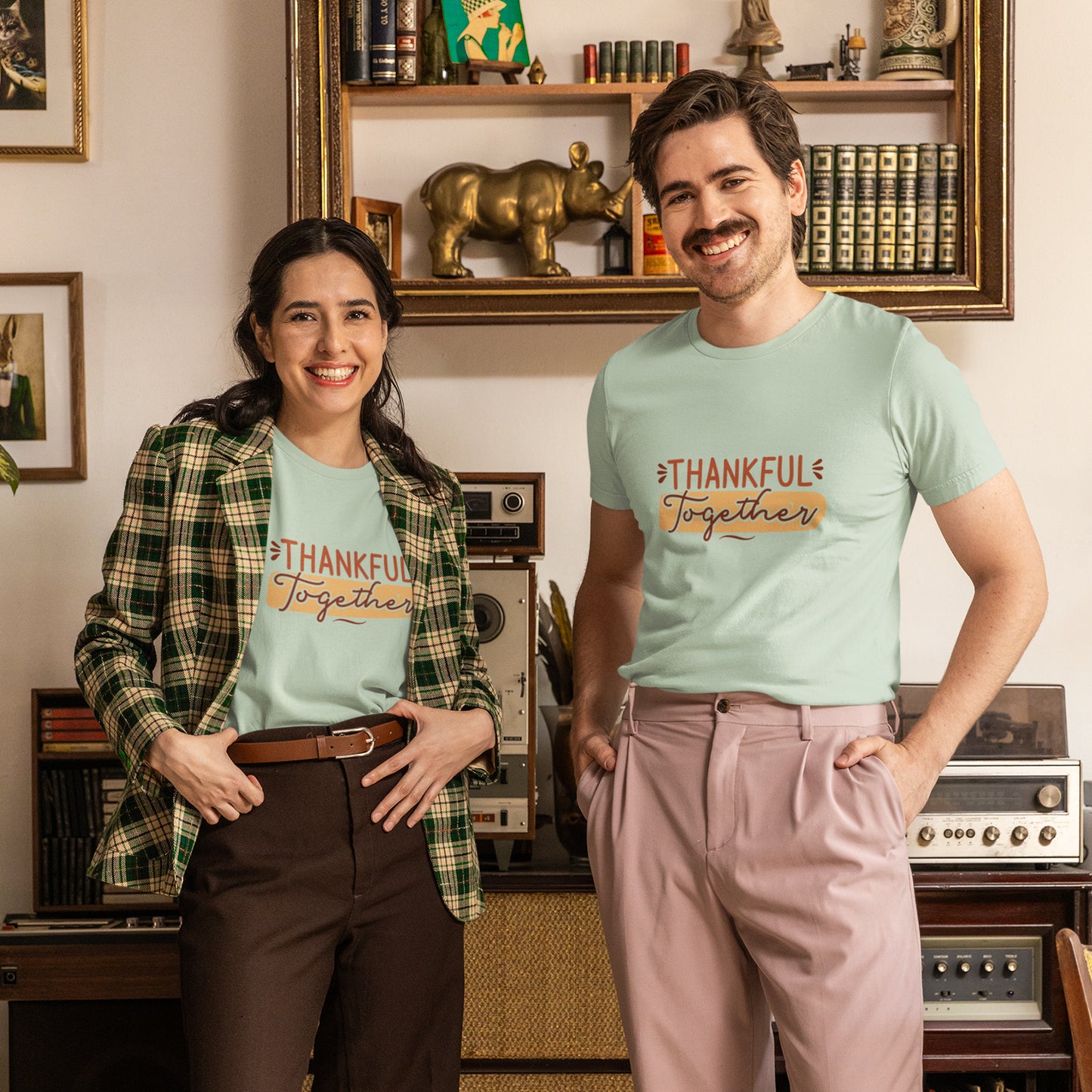 Thankful Together T-Shirt – Matching Thanksgiving Family Tee | Cozy Fall Gratitude Shirt