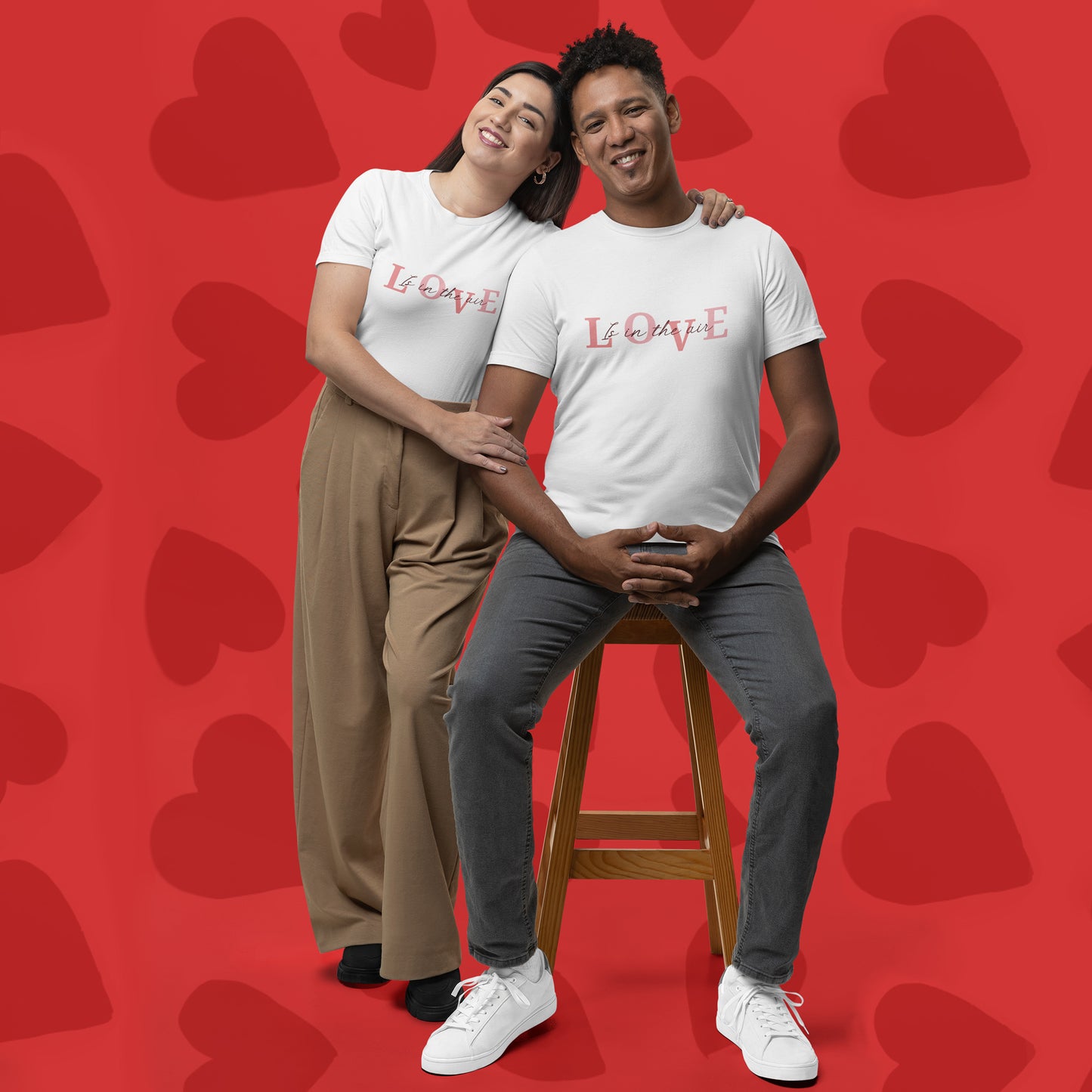 Love Is in the Air T-Shirt – Romantic Minimal Typography Valentine Shirt