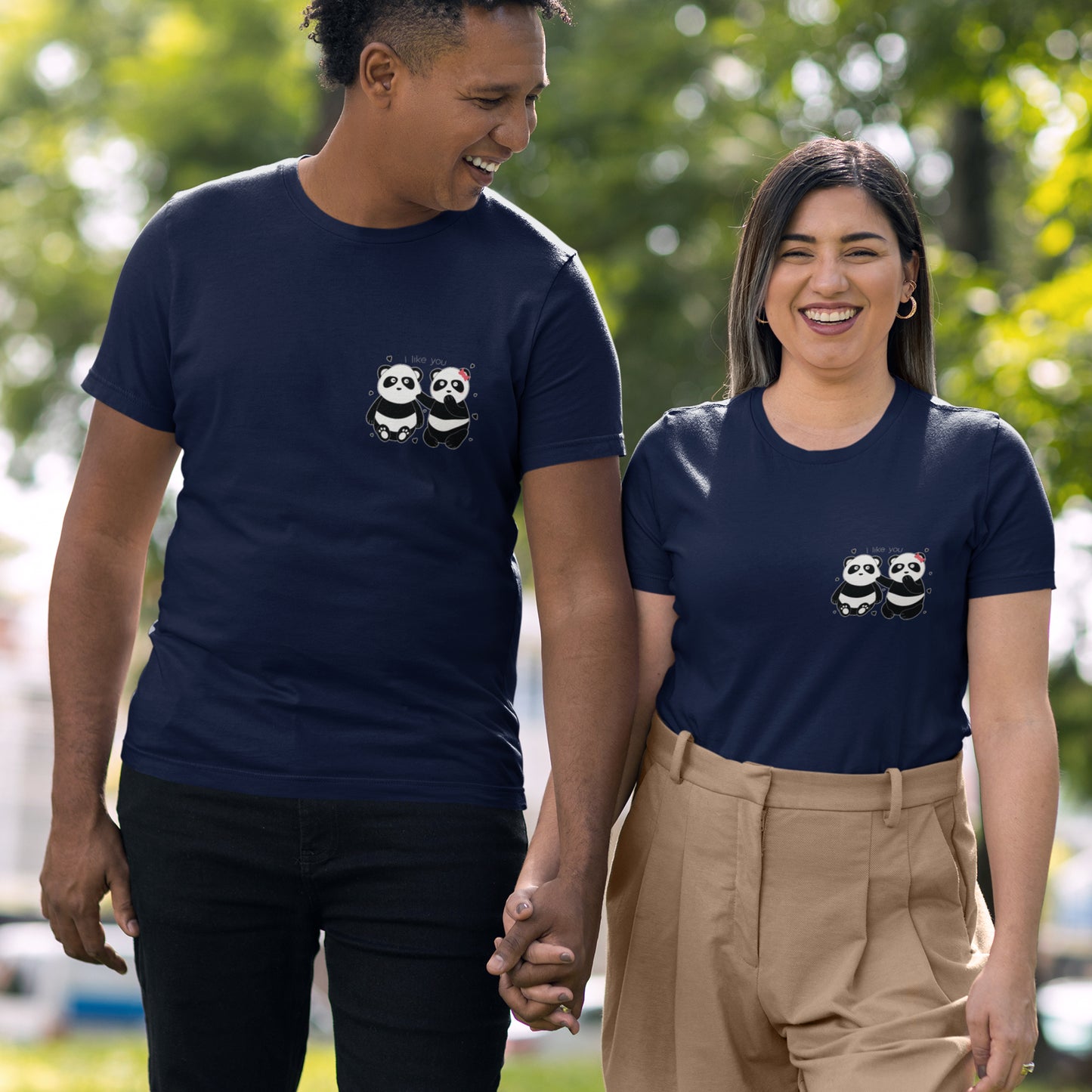 Cute Panda Couple – Kawaii Love T-Shirt