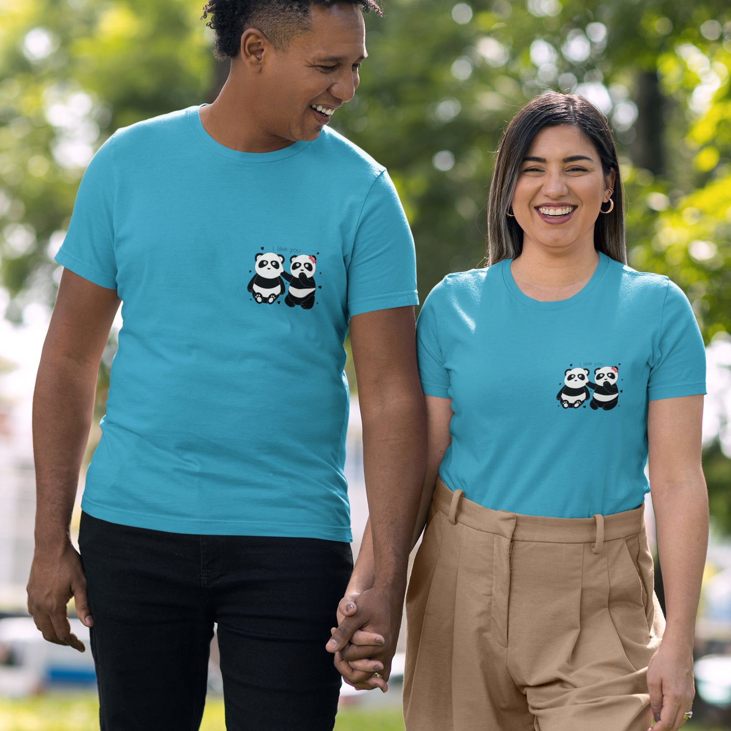 Cute Panda Couple – Kawaii Love T-Shirt