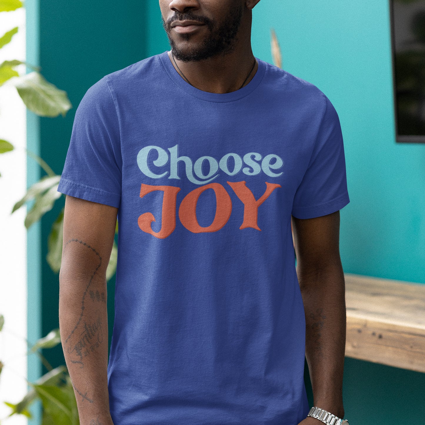 Choose Joy Retro Typography Graphic Tee