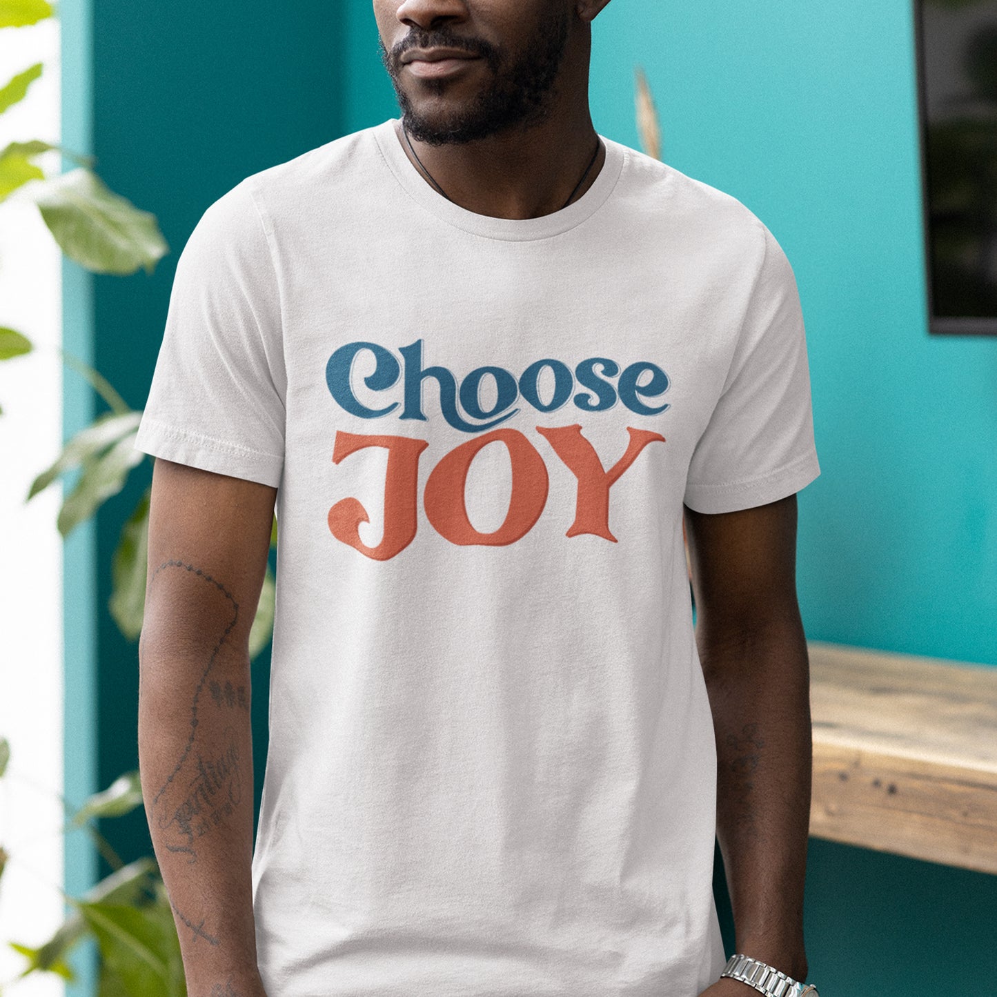 Choose Joy Retro Typography Graphic Tee