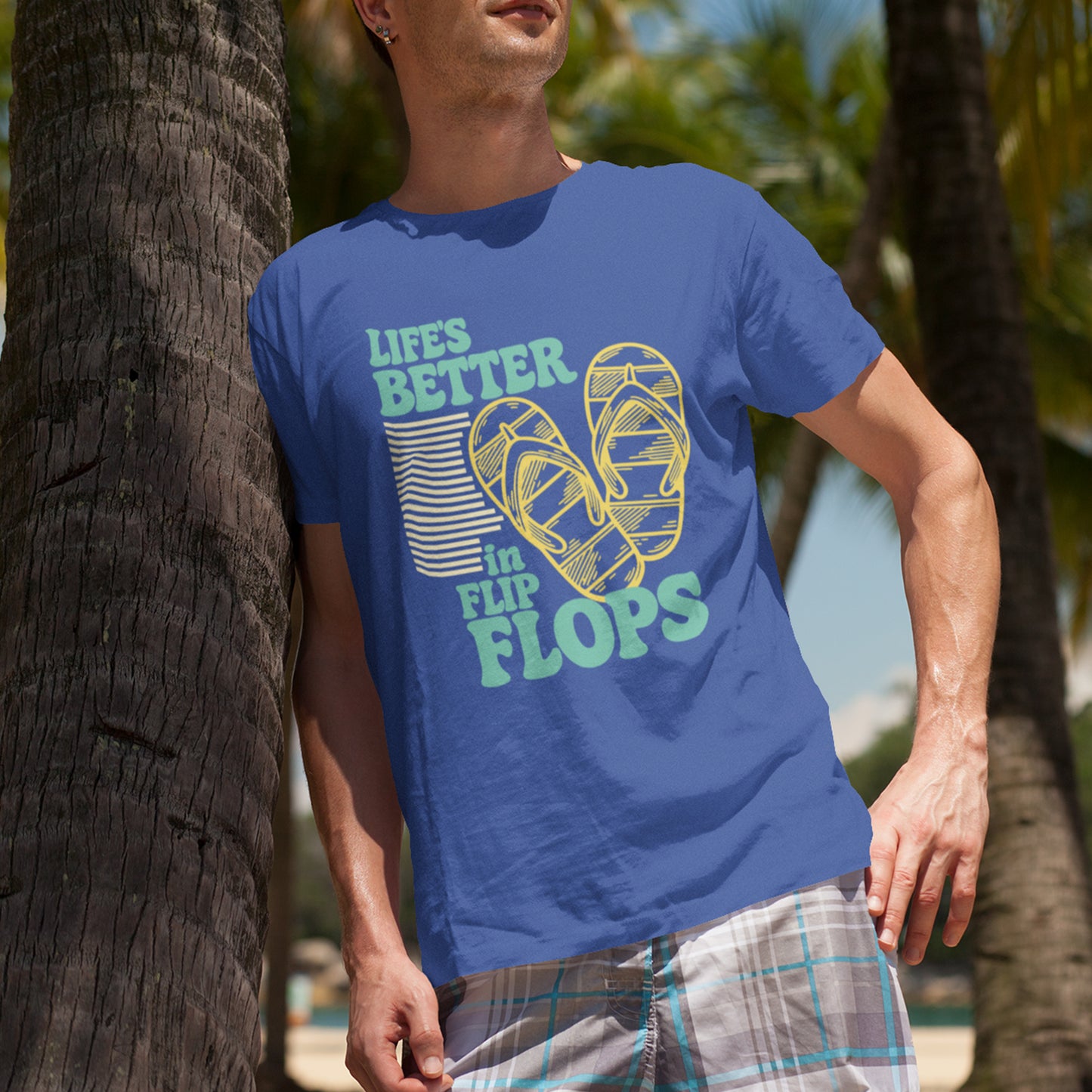 Life's Better in Flip Flops Shirt | Funny Beach Vacation Graphic Tee