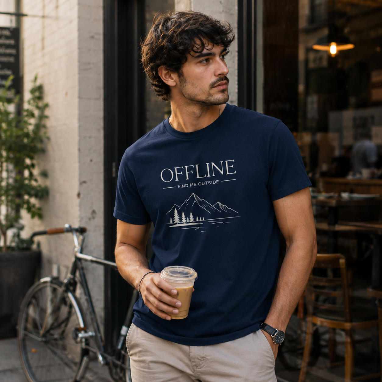 Offline Find Me Outside Shirt - Vintage Outdoor Graphic Tee