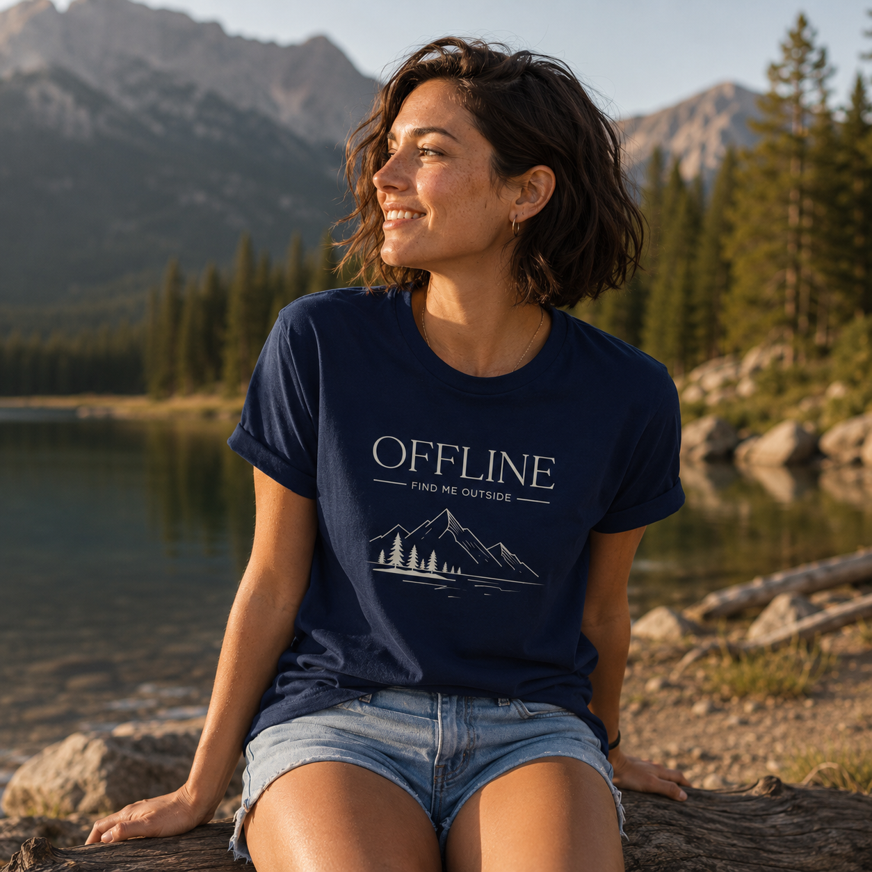 Offline Find Me Outside Shirt - Vintage Outdoor Graphic Tee