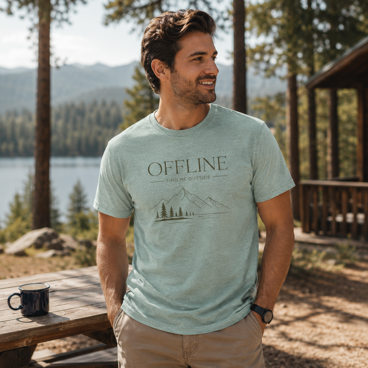 Offline Find Me Outside Shirt - Vintage Outdoor Graphic Tee