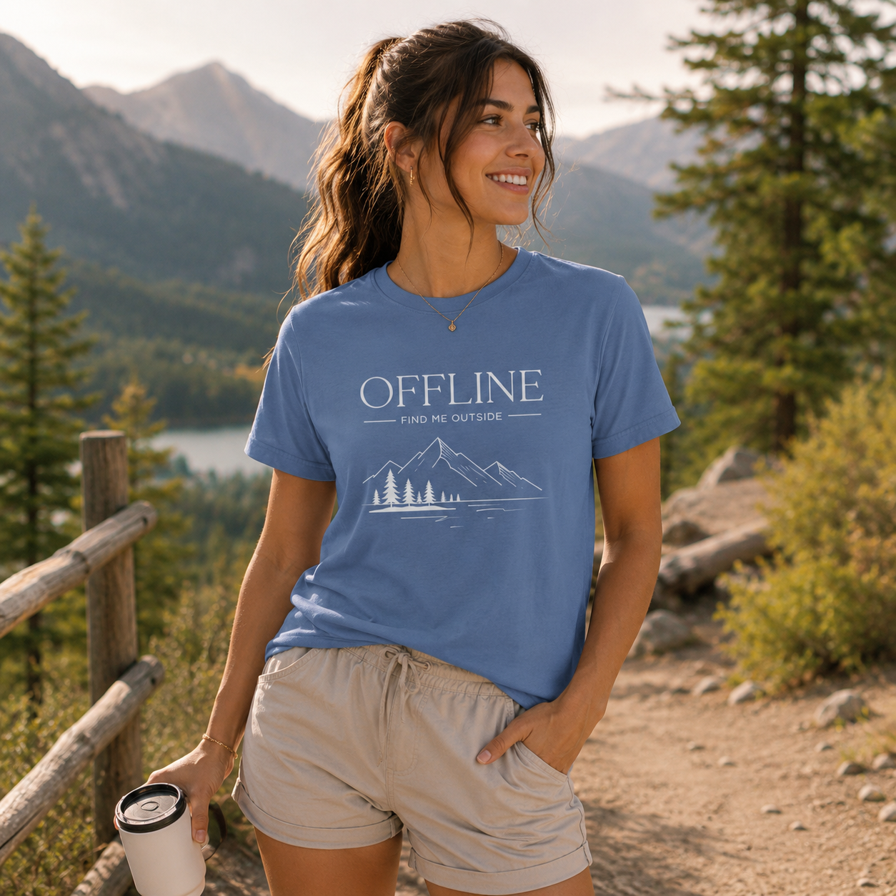 Offline Find Me Outside Shirt - Vintage Outdoor Graphic Tee