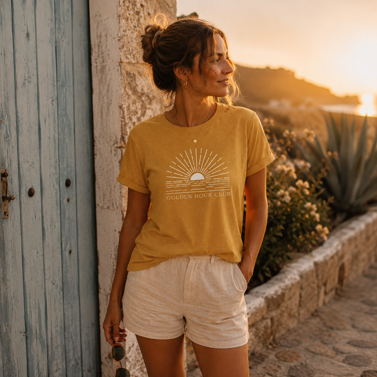 Golden Hour Club Shirt – Coastal Sunset Graphic Tee