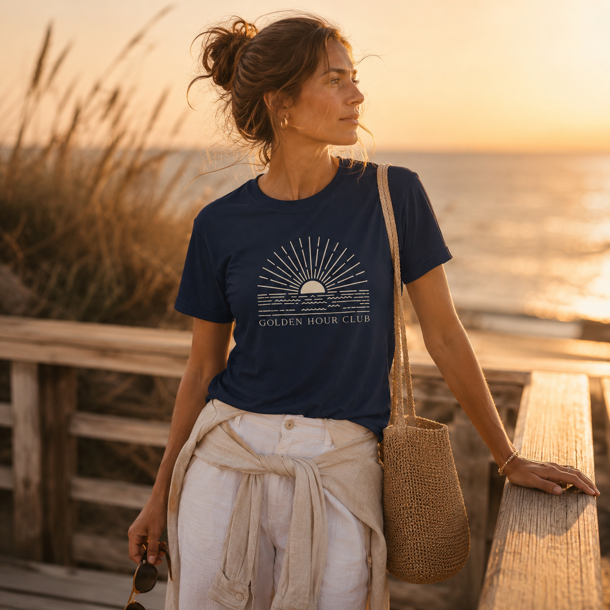 Golden Hour Club Shirt – Coastal Sunset Graphic Tee