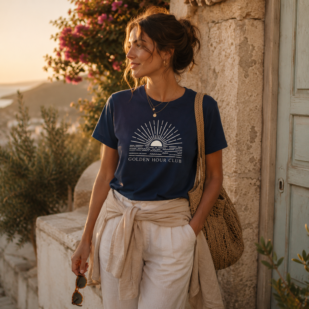 Golden Hour Club Shirt – Coastal Sunset Graphic Tee