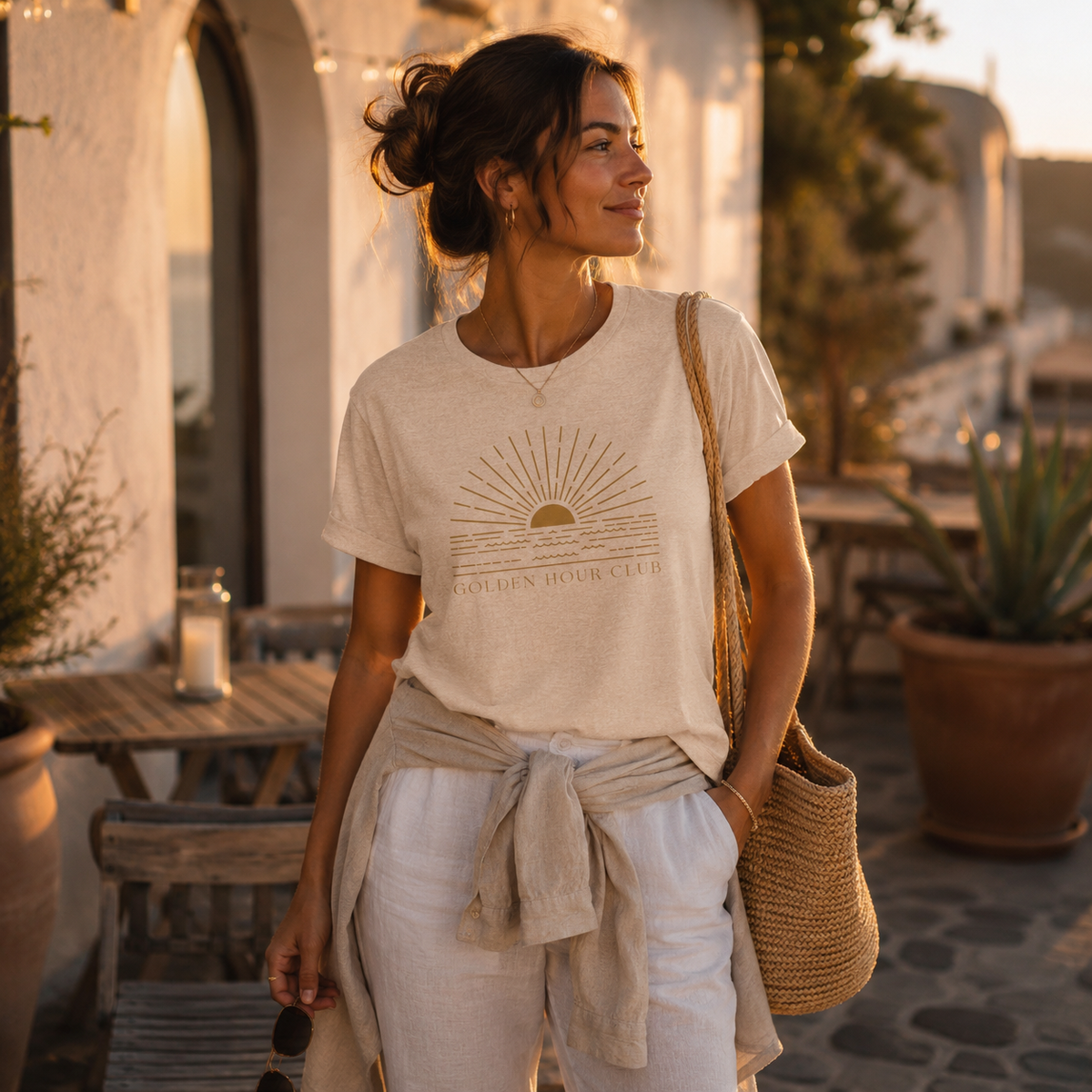 Golden Hour Club Shirt – Coastal Sunset Graphic Tee