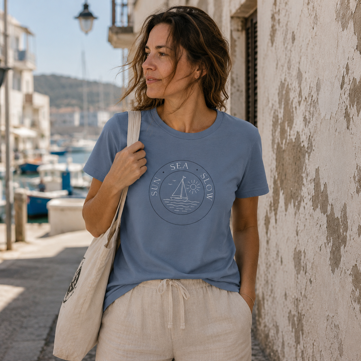 Sun Sea Slow Shirt - Coastal Sailing Graphic Tee
