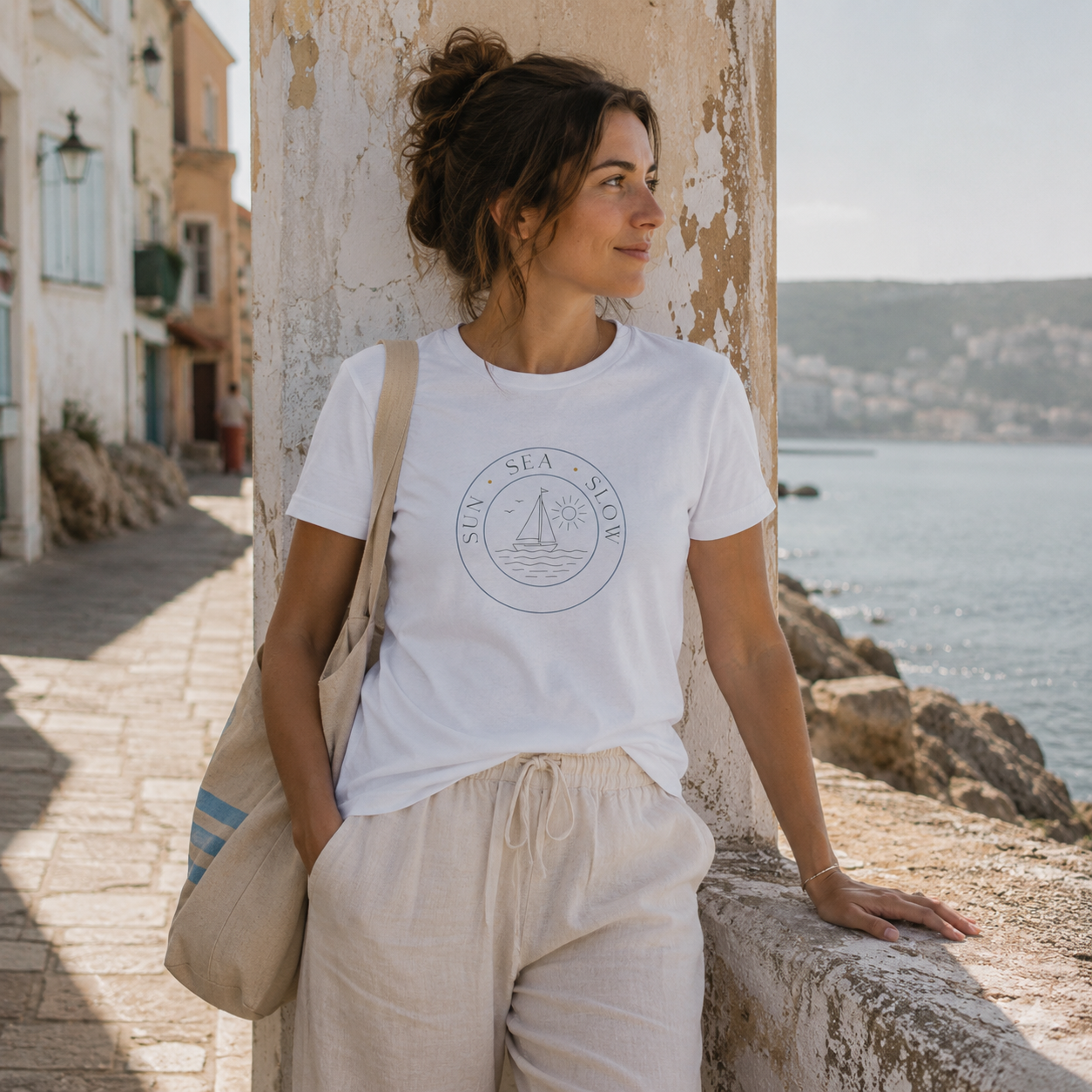Sun Sea Slow Shirt - Coastal Sailing Graphic Tee