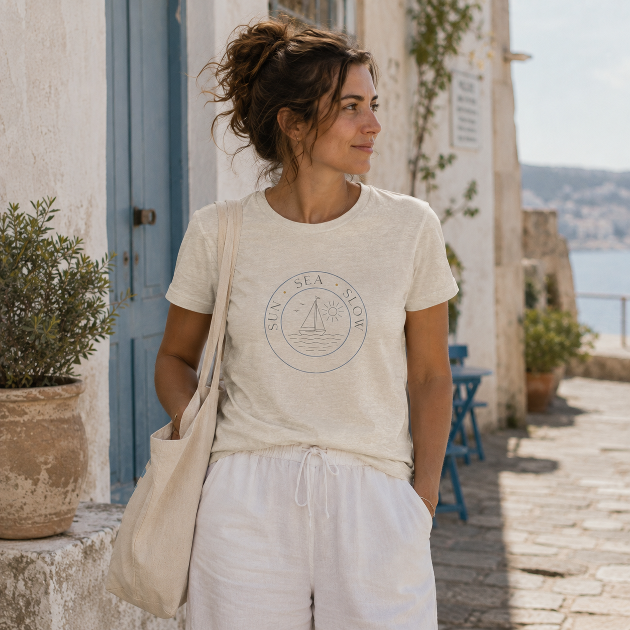 Sun Sea Slow Shirt - Coastal Sailing Graphic Tee